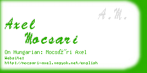 axel mocsari business card